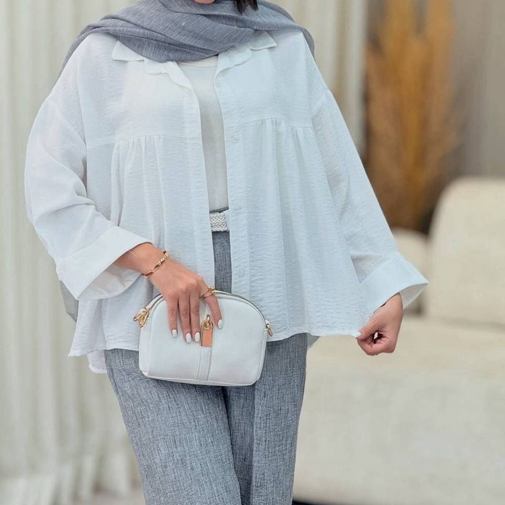 خرید اینترنتی قیمت شومیز شانتون نخی زنانه درجه 1