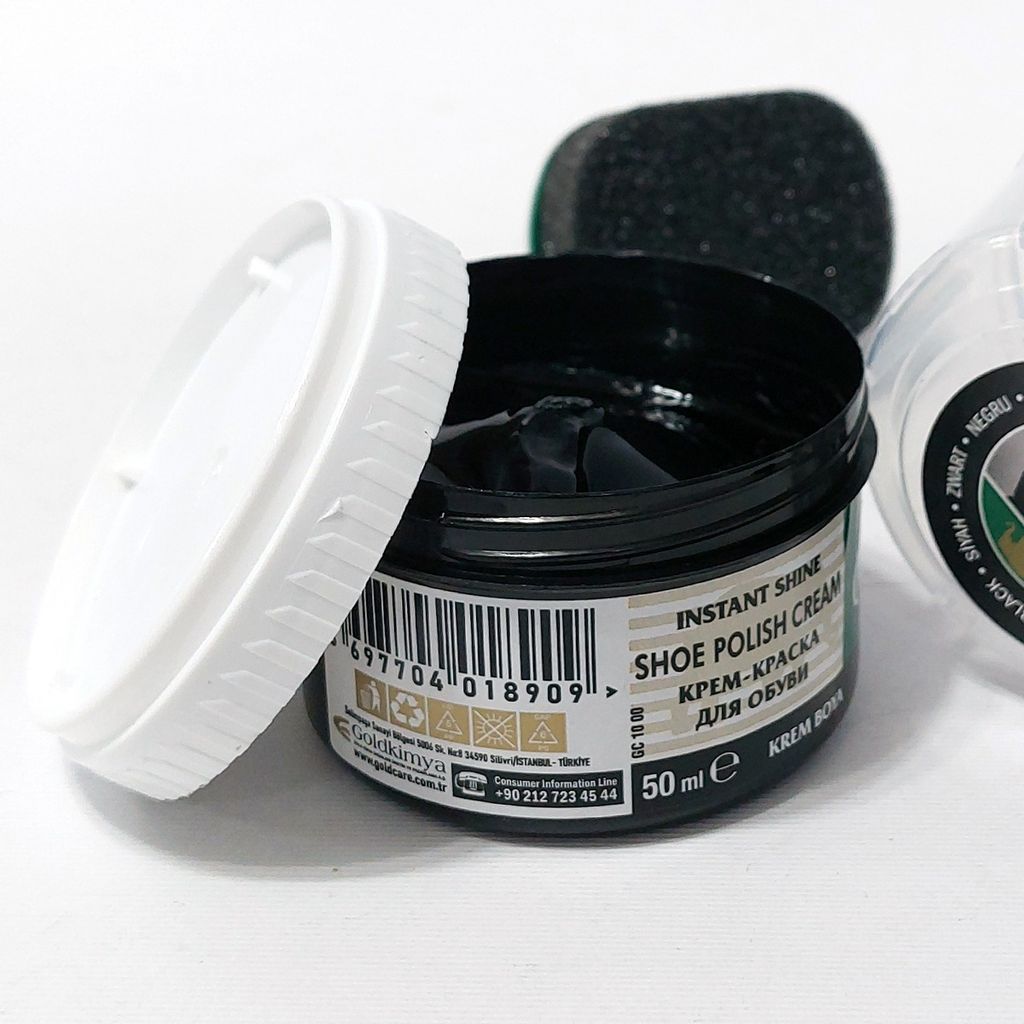 قیمت ارزان واکس کفش سفید و مشکی گلد اصل ترکیه Gold Care
