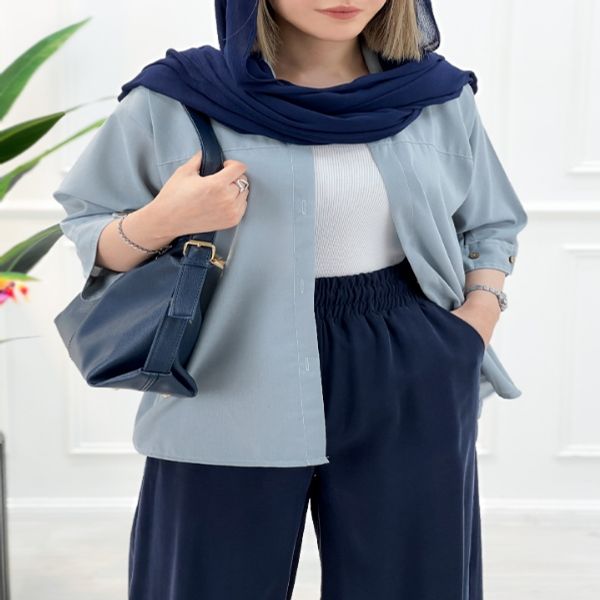 شومیز مانتویی لینن مینا | تاتاتا