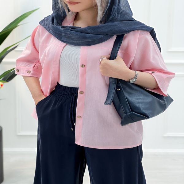 شومیز مانتویی لینن مینا