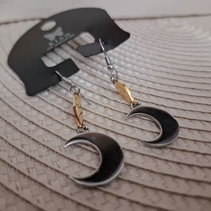 گوشواره استیل طرح ماه
