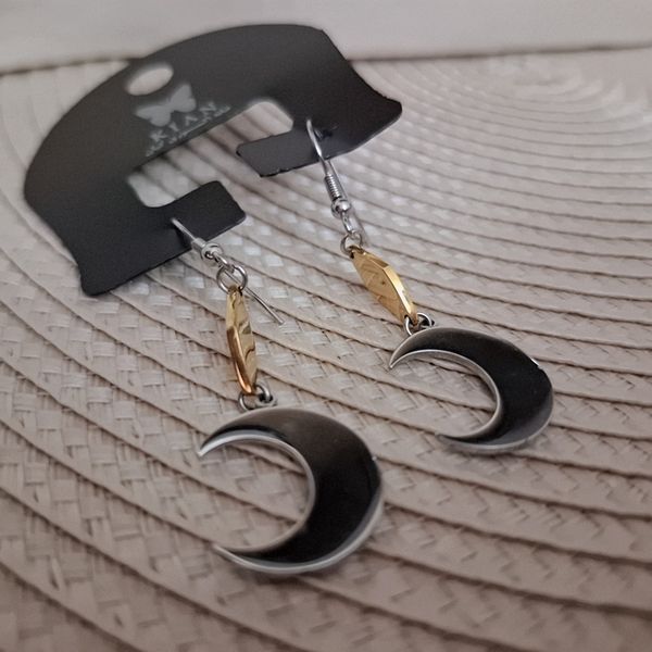 گوشواره استیل طرح ماه