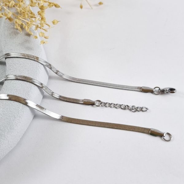 ست دستبند و گردنبند ماری زنانه استیل | طرح اسنیک ظریف در سه رنگ شیک