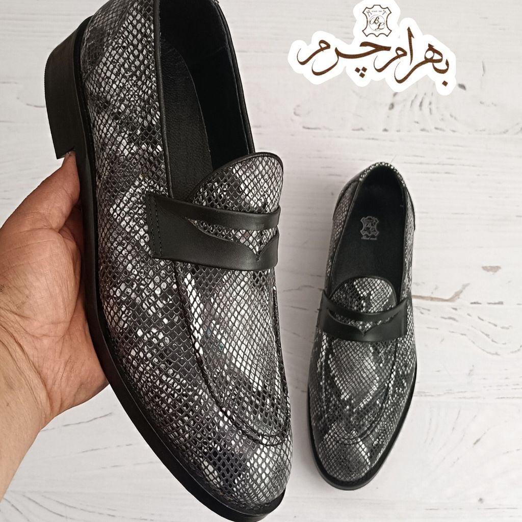 خرید انلاین کفش مردانه کالج چرم طبیعی دست دوز کاپری کلاسیک پوست ماری