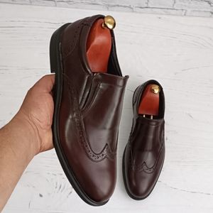 فروش اینترنتی کفش مردانه روزمره اداری چرم طبیعی مدل هاوانا قهوه ای