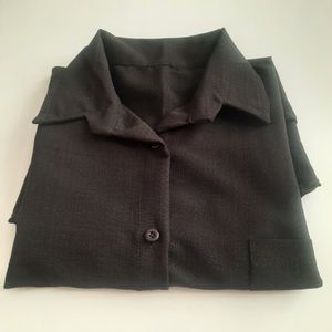 خرید اینترنتی قیمت شومیز زنانه تک جیب رنگ مشکی فری سایز