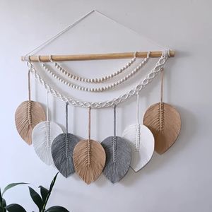 دیوارکوب برگ مکرومه بافی مدل کارن