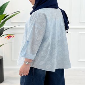 خرید اینترنتی قیمت شومیز مانتویی شکوفه