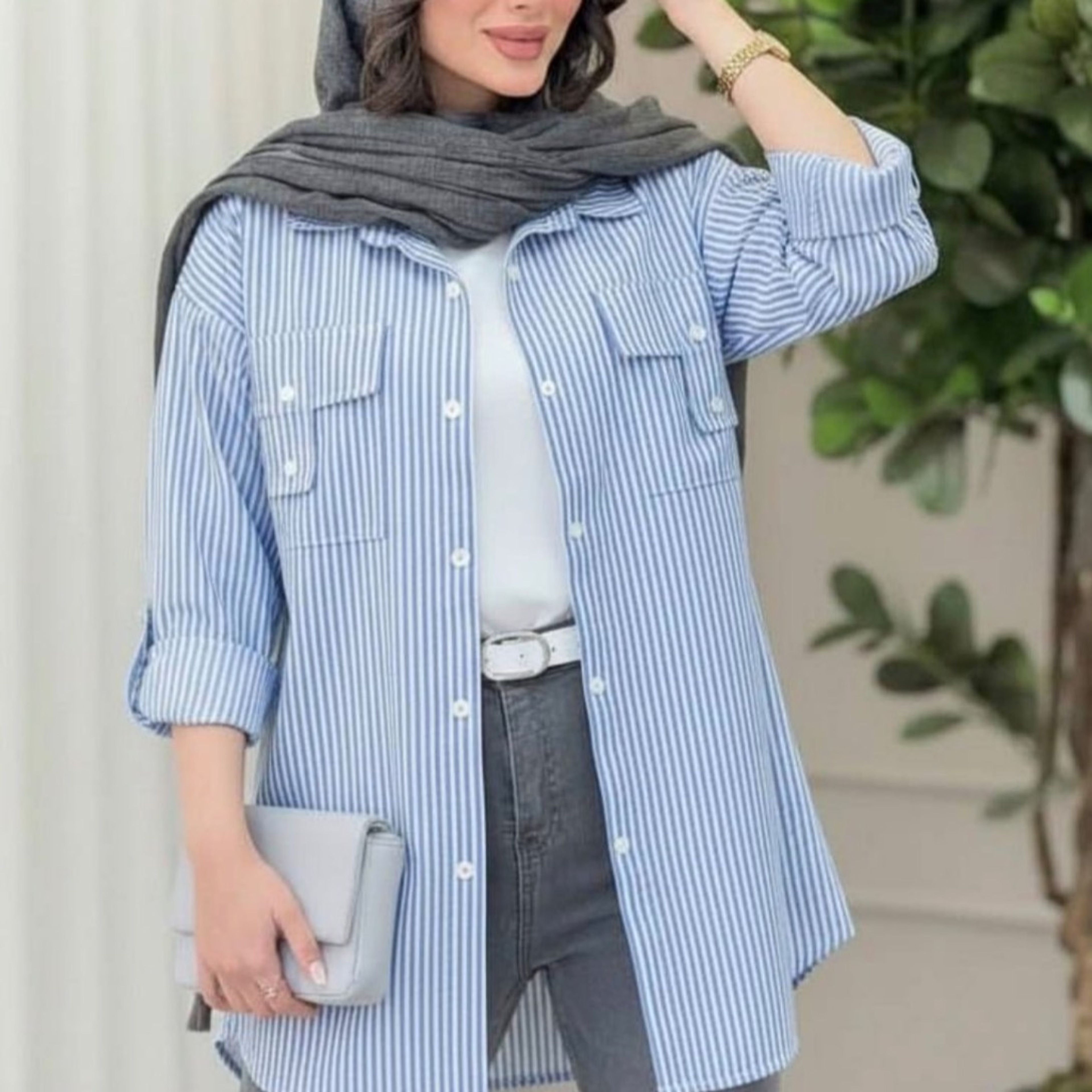 خرید آنلاین شومیز جیب صلیبی