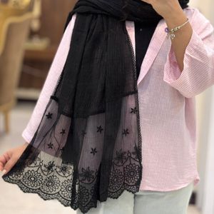 خرید انلاین شال مشکی دانتل وارداتی