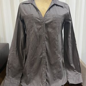 شومیز استین بلند جلو دکمه استوک کد 524