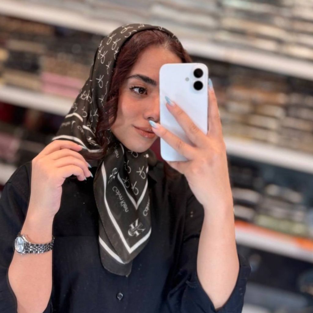 خرید آنلاین روسری مینی تمام نخ موکا