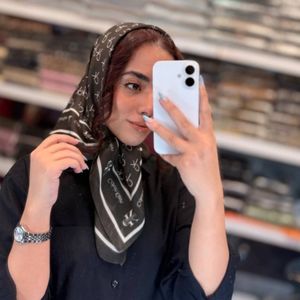 خرید آنلاین روسری مینی تمام نخ موکا
