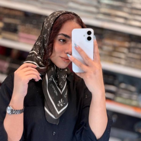 روسری مینی تمام نخ موکا