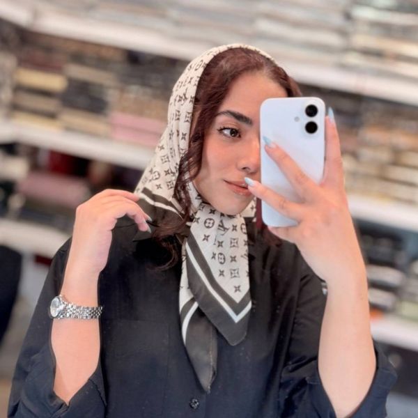 روسری مینی تمام نخ موکا