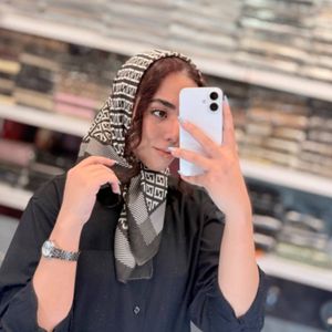 خرید آنلاین روسری مینی تمام نخ موکا