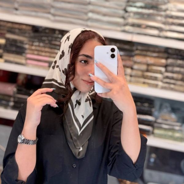 روسری مینی تمام نخ موکا