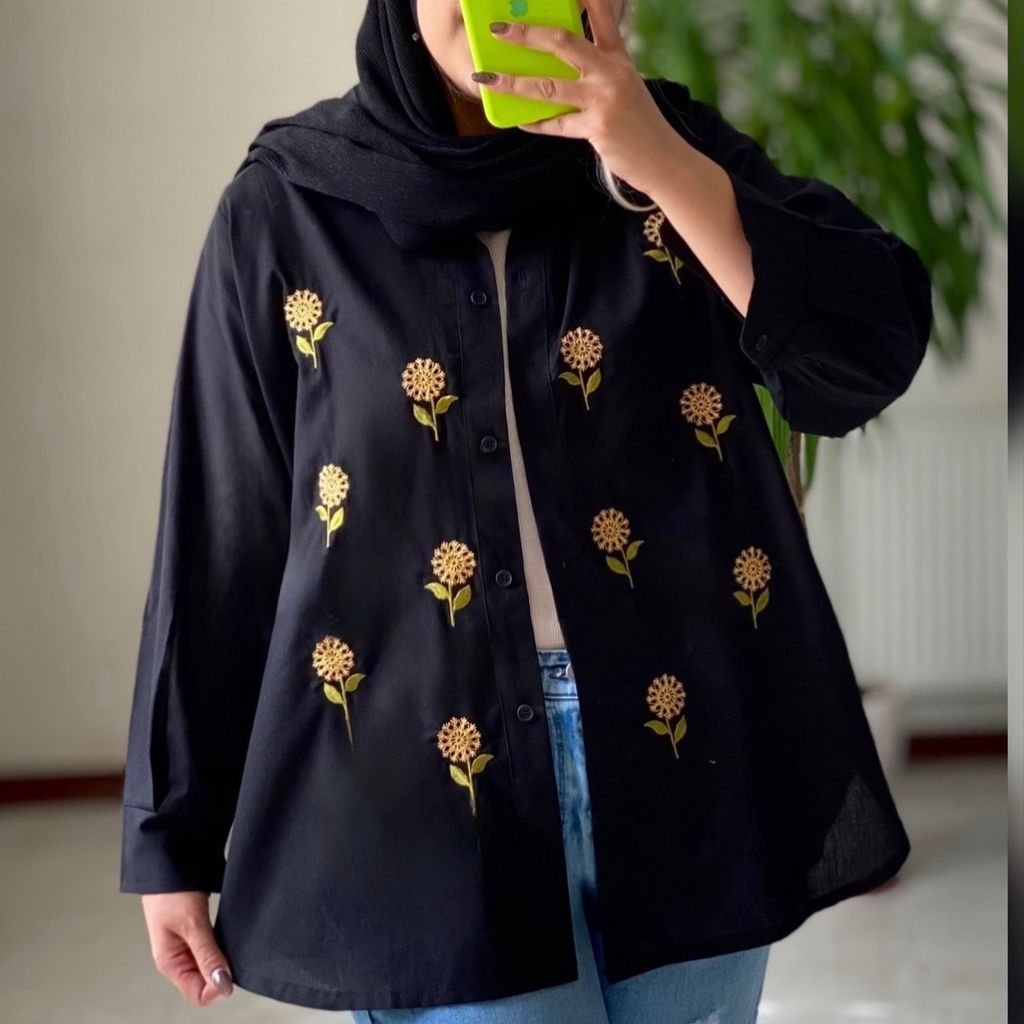 خرید آنلاین مانتو گل راش
