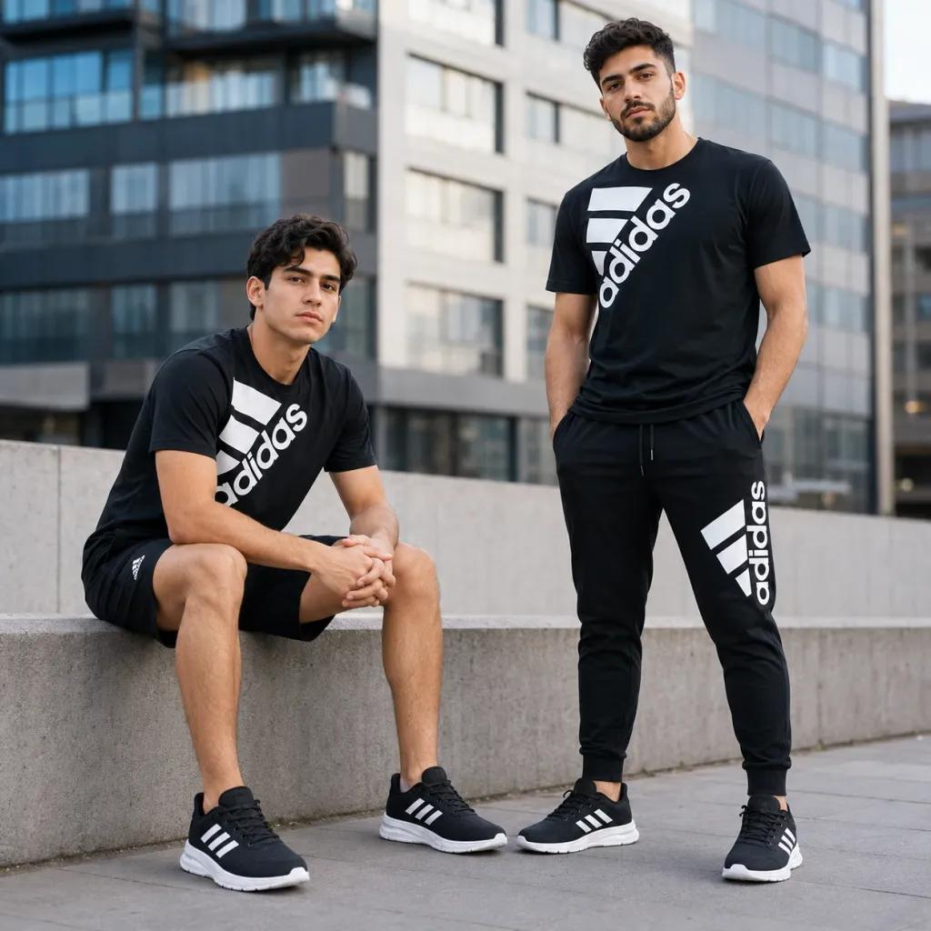 خرید اینترنتی قیمت پکیج ست سه تیکه Adidas مردانه مدل Tenesi کفش ورزشی مردانه مدل Alshen