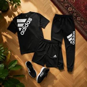 خرید اینترنتی قیمت پکیج ست سه تیکه Adidas مردانه مدل Tenesi کفش ورزشی مردانه مدل Alshen