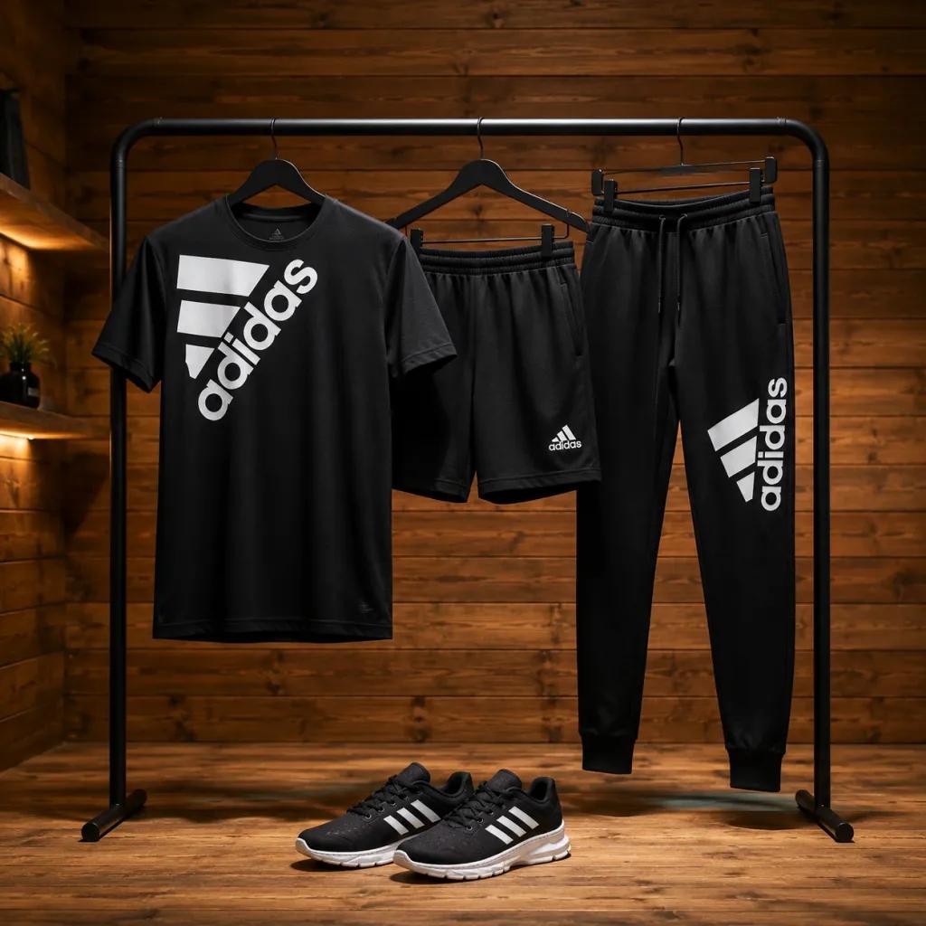 خرید اینترنتی قیمت پکیج ست سه تیکه Adidas مردانه مدل Tenesi کفش ورزشی مردانه مدل Alshen