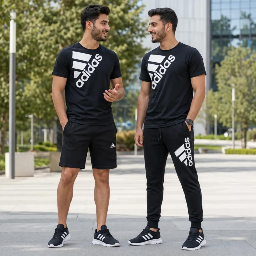 خرید اینترنتی قیمت پکیج ست سه تیکه Adidas مردانه مدل Tenesi کفش ورزشی مردانه مدل Alshen