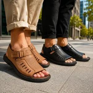 خرید اینترنتی قیمت صندل جلوباز مردانه قهوه ای مدل Sany