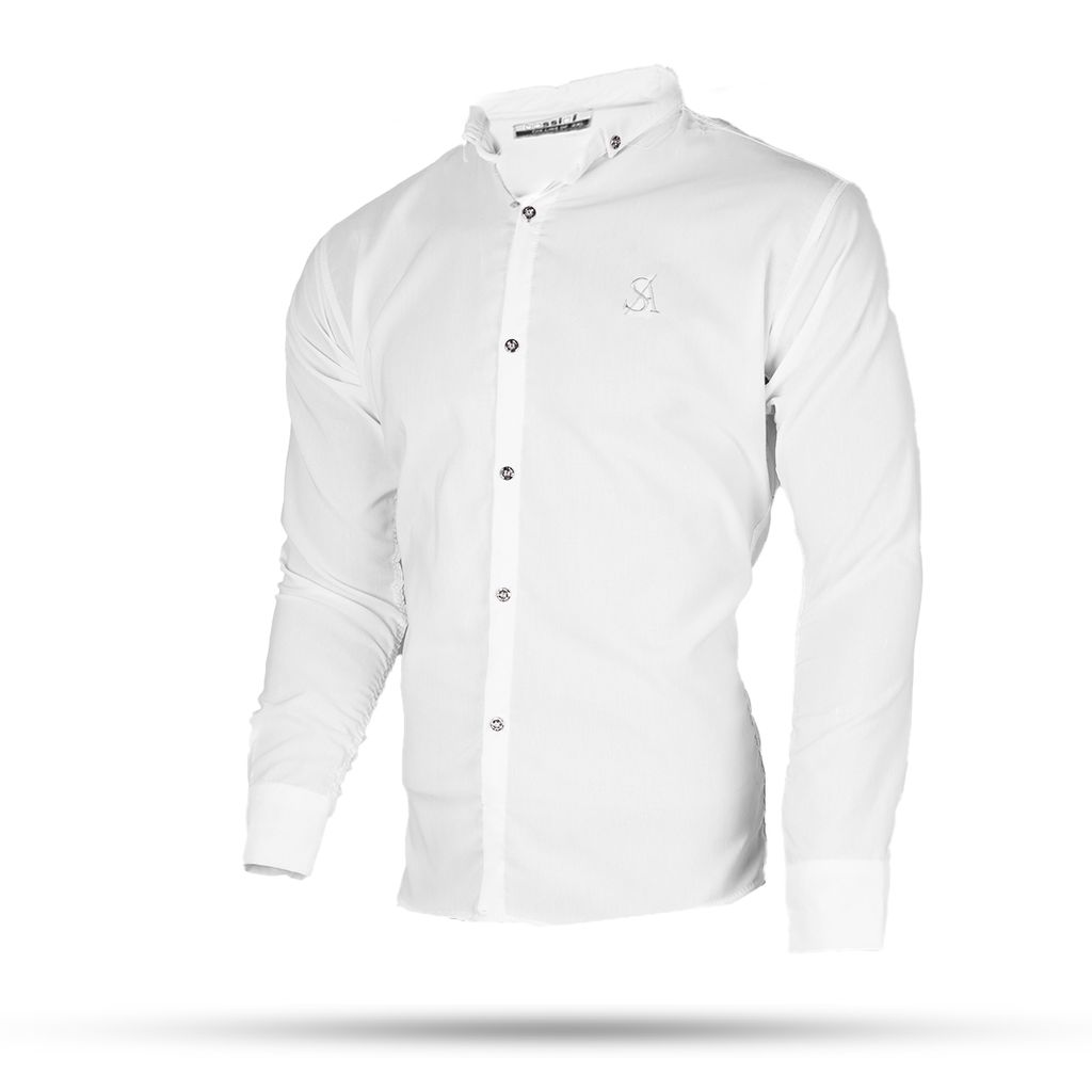خرید اینترنتی قیمت پیراهن مردانه سفید مدل VQ