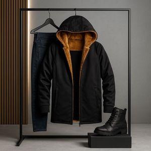 خرید اینترنتی قیمت شنل خز قهوه ای مردانه مدل venit