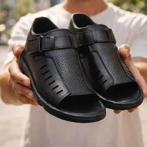 خرید اینترنتی قیمت صندل جلوباز مردانه مشکی مدل Sany