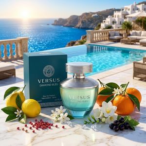 قیمت ارزان عطر ادکلن خنک و شیرین زنانه ورساچه پور فم دیلان تورکویز فراگرنس ورد اصل