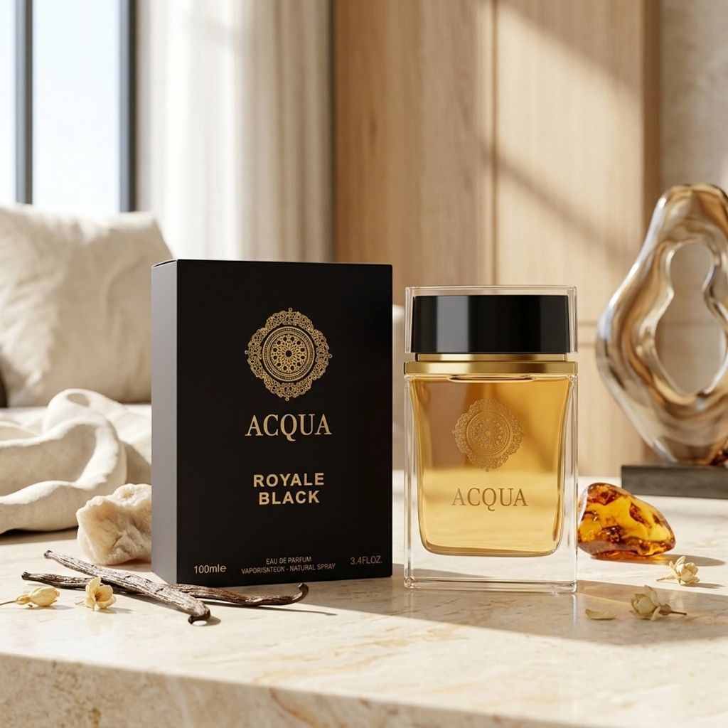 خرید انلاین عطر ادکلن جدید مردانه آکوا رویال بلک فراگرنس ورد اصل گرم و شیرین و تند