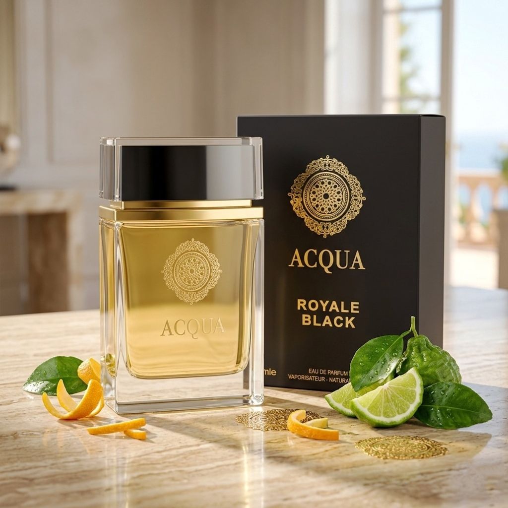 قیمت ارزان عطر ادکلن جدید مردانه آکوا رویال بلک فراگرنس ورد اصل گرم و شیرین و تند