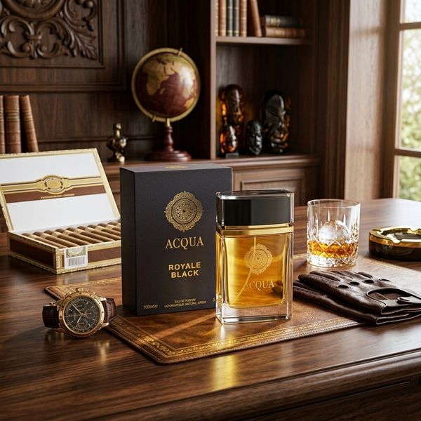 عطر ادکلن جدید مردانه آکوا رویال بلک فراگرنس ورد اصل گرم و شیرین و تند