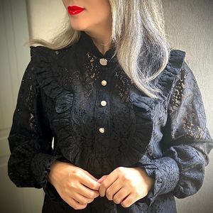 خرید آنلاین شومیز مشکی زنانه مجلسی