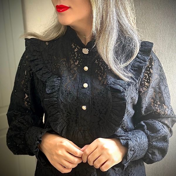 شومیز مشکی زنانه مجلسی