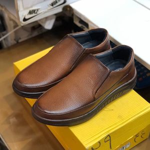 خرید اینترنتی قیمت کفش چرم مردانه مدل گالاس عسلی 496