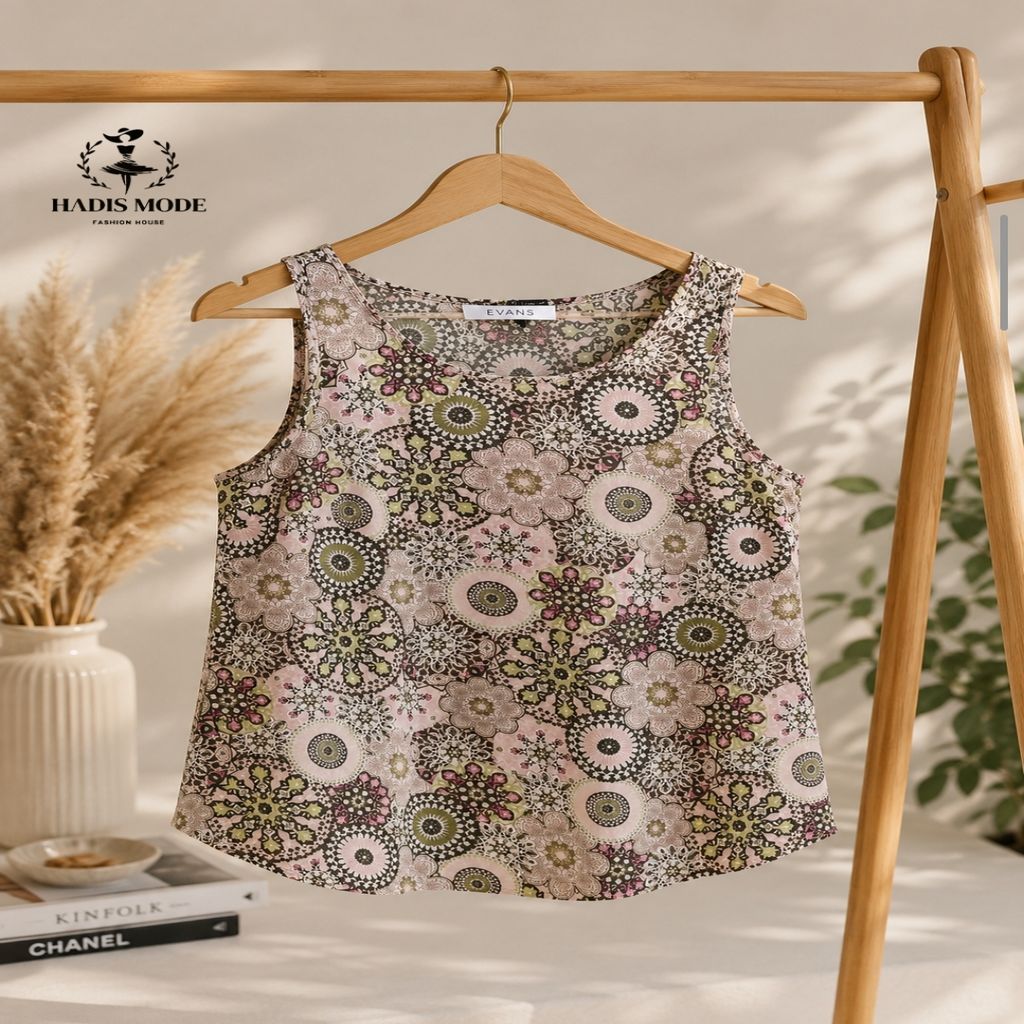 خرید اینترنتی قیمت تاپ طرحدار دخترانه زنانه وارداتی Evans 004