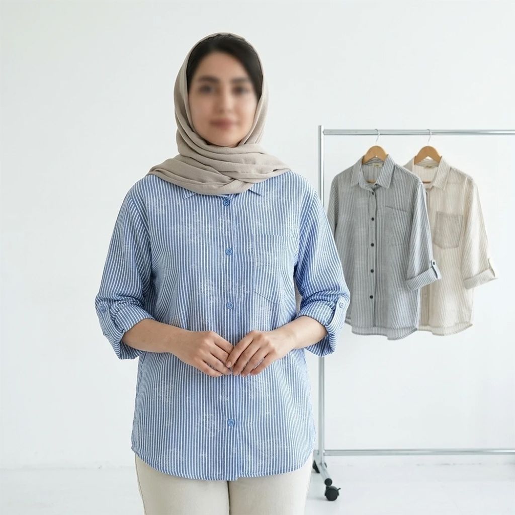 قیمت شومیز راه راه زنانه