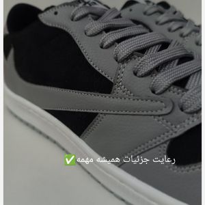 خرید اینترنتی قیمت کتانی مردانه جردن تراویس بزرگ پا طوسی مشکی