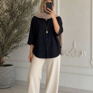 خرید آنلاین شومیز مانتویی مشکی محرمی دلربا