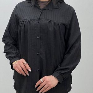 فروش اینترنتی شومیز مانتویی جلو پیله مشکی