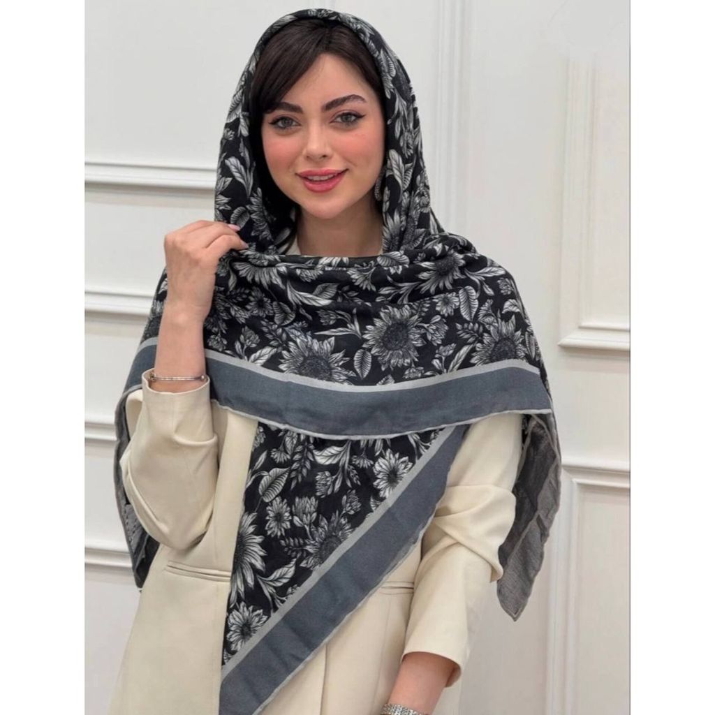 فروش اینترنتی روسری نخی دور دست دوز