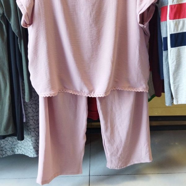 ست تیشرت شلوار نخی ابروبادی زنانه st65