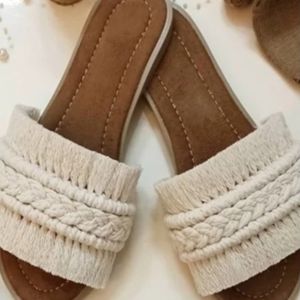 صندل زنانه ودخترانه مکرومه روفرشی