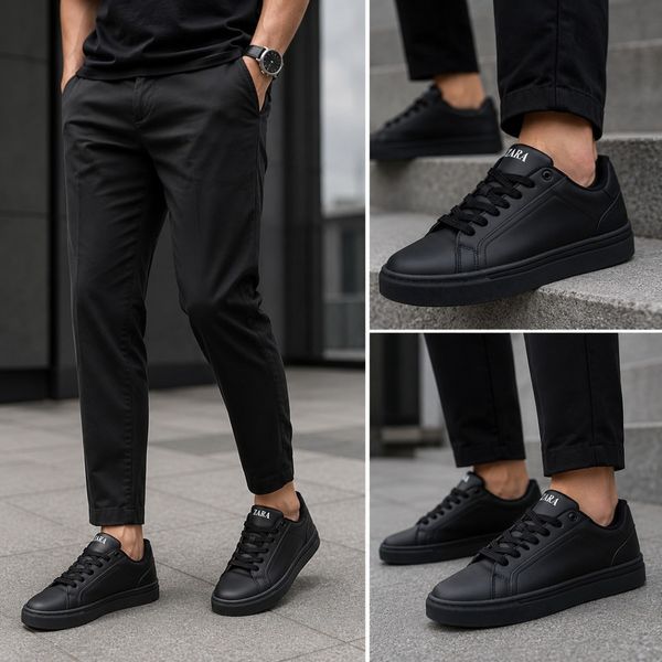 کتانی ونس مشکی تمام طرح زارا Vans Zara