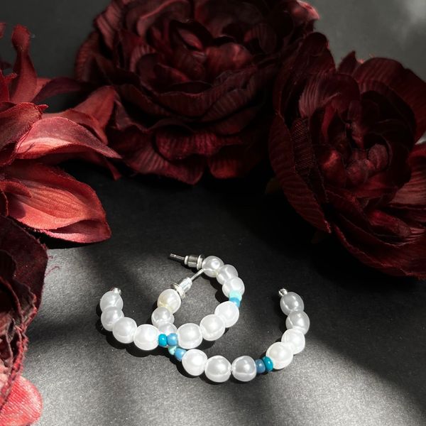 گوشواره زنانه حلقه ای مروارید دیزنی
