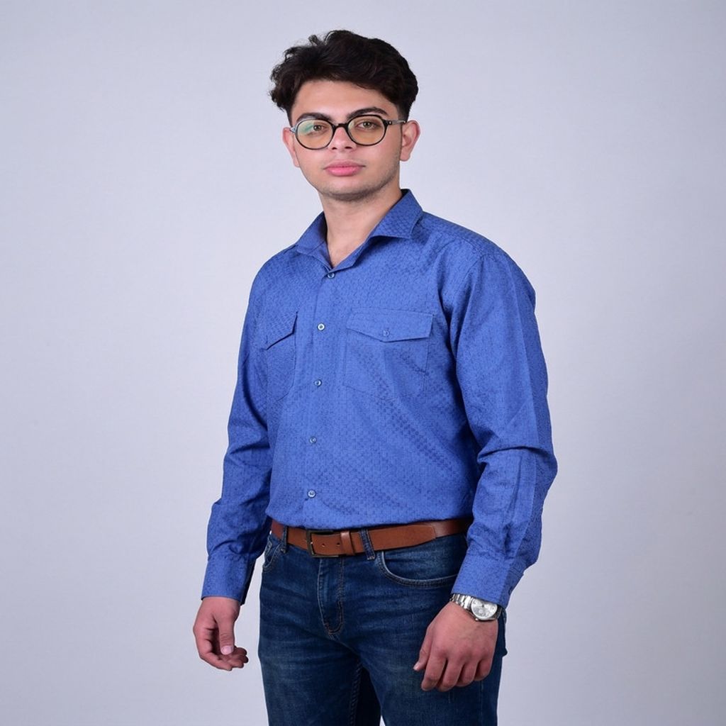 خرید اینترنتی قیمت پیراهن مردانه دوجیب خاویاری تترون کندیس یزد لطیف