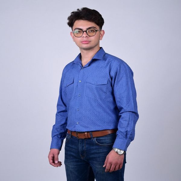 پیراهن مردانه دوجیب خاویاری تترون کندیس یزد لطیف