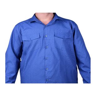 خرید اینترنتی قیمت پیراهن مردانه دوجیب خاویاری تترون کندیس یزد لطیف